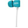 AKG Y20UTEL Ultra Comfortable In-Ear Headphones with Remote and Mic TEAL