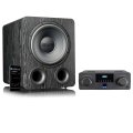SVS PB-1000 Pro + Prime Wireless Pro SoundBase Streaming Amplifier & Subwoofer Bundle BLACK ASH