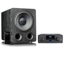 SVS PB-1000 Pro + Prime Wireless Pro SoundBase Streaming Amplifier & Subwoofer Bundle BLACK ASH