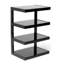 NorStone Esse HiFi Audio Rack 4 Shelf Tempered Glass Steel Frame for Turntables and AV Equipment BLACK