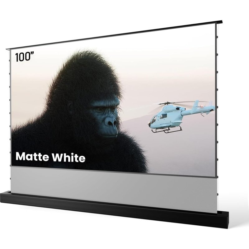 AWOL Vision Floor Rising Matte White 100 Inch Floor Rising Projection Screen