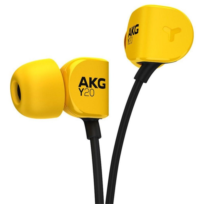 AKG Y20UYEL Ultra Comfortable In-Ear Headphones with Remote and Mic YELLOW