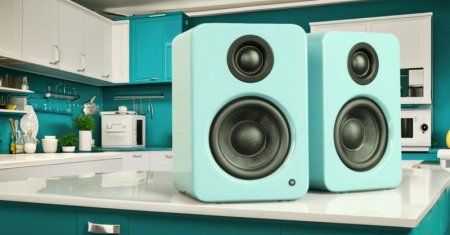 Description image for Kanto YU2GT Powered Desktop Speakers GLOSSY TEAL - Open Box
