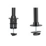 Rocelco DM3 Double Articulated Triple Desktop Monitor Mount BLACK