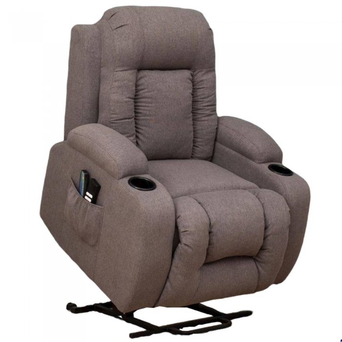 Home Touch HTD-LC7027 Dual Motor Power Cup Holders Recline and Leg Raise Lift chair BROWN - Click Image to Close
