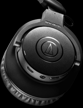 Description image for Audio-Technica ATH-M20xBT Over-Ear Sound Isolating Bluetooth Monitor Headphones BLACK