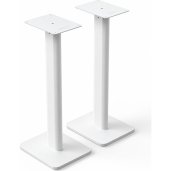 Kanto Living SPH Universal Height Adjustable Bookshelf Speaker Stands Pair WHITE