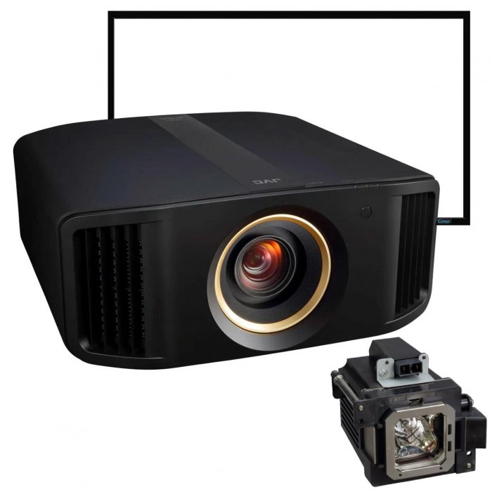 JVC DLA-RS1100 Projector Package with Bundle 110-Inch Screen & Replacement Lamp BUNDLE - Click Image to Close
