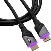 Monster MHV11028PUR Essentials HDMI Cable Lighted PURPLE - 6ft