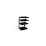 NorStone ESSE HiFi Vinyl 34-Inch Audio Rack 4 Shelf Steel Frame Tempered Glass with LP Record Storage BLACK