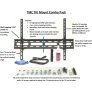Rocelco TMC Tilting TV Wall Mount Combo Pack BLACK