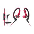 Audio-Technica ATHSPORT1iSRD Sonic Sport In-Ear Headphones for Smartphones RED