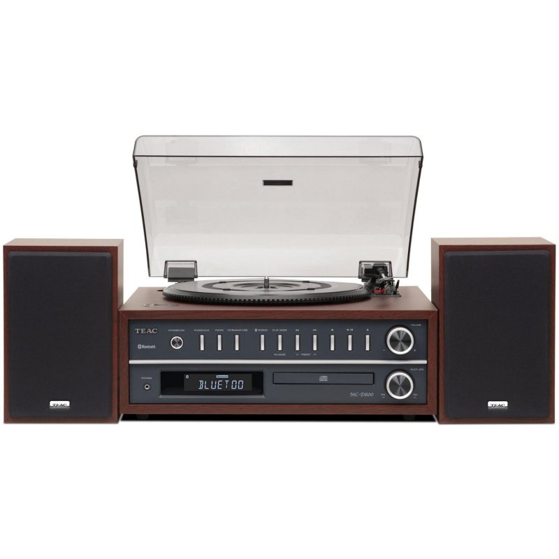 Teac MC-D800 Complete Audio System Turntable, CD, Bluetooth CHERRY