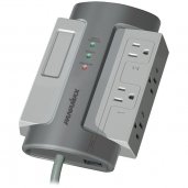 Panamax M4-EX 4-Outlet Filtered Surge Protection and Automatic Voltage Monitoring SILVER