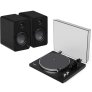 Kanto Living OBI3 2nd Gen & YU6 2nd Gen Turntable and Powered Speaker System Bundle BLACK