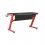 Home Touch Attrition Gaming Desk Carbon Fiber Texture Surface, BLACK/RED