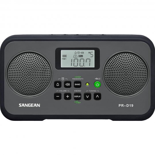 Sangean PR-D19 AM/FM Stereo Portable Radio BLACK