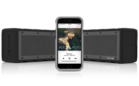 The BRV-HD Bluetooth waterproof speaker is able to pair with other Braven speakers.