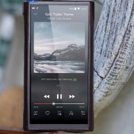Description image for FiiO SK-M15A Genuine Leather Protective Case for M15 BROWN