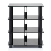 NorStone EPUR 4 Hi-Fi Audio Rack with Glass Shelves SATIN BLACK