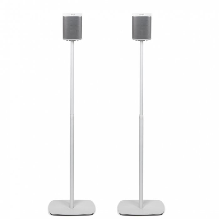 Flexson Adjustable Floorstand for SONOS PLAY:1 WHITE (Pair) - Click Image to Close