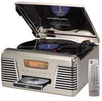 Crosley CR712-BC (Brushed Chrome) Autorama Record/CD Player