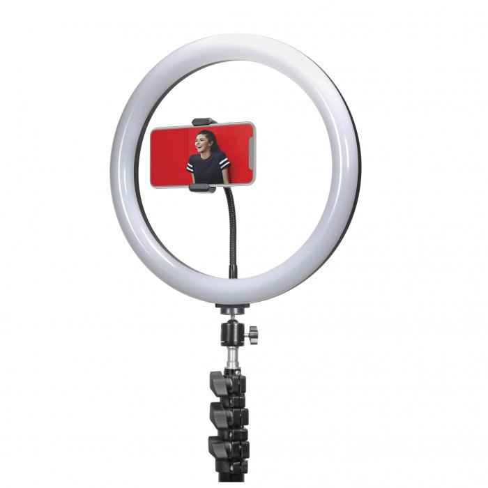 Mobifoto 12-Inch LED Ring Vlogging / Webcastng Light (Bi-Colour) - Click Image to Close
