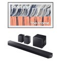 Samsung QN75LS03HEFXZC 75-Inch The Frame QLED 4K Smart TV & HW-Q990H Dolby Atmos Soundbar Theater Bundle BLACK