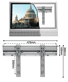 B-Tech BT8421 Low Profile Flat Panel Wall Mount - Click Image to Close