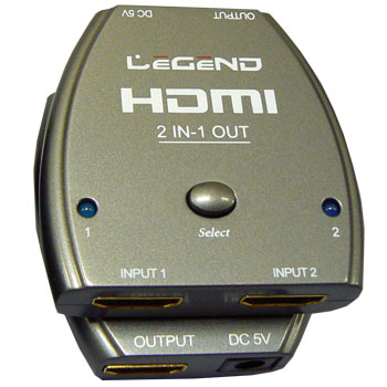 Legend 2-Port HDMI Switch (2-in-1-out) 1080p v1.3 - Click Image to Close