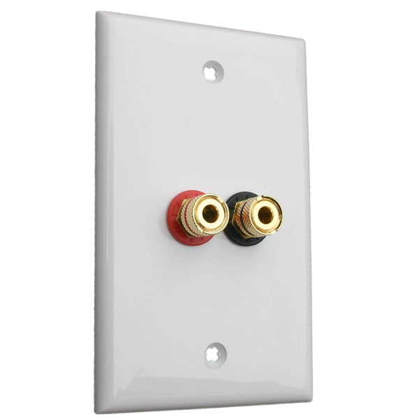 Legend Wall Plate with Two Gold Plated Color Coded Binding Posts - Click Image to Close
