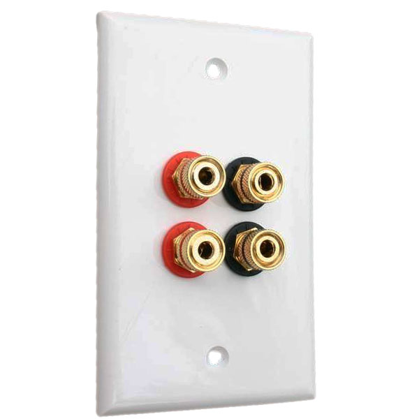 Legend Wall Plate with Four Gold Plated Color Coded Binding Post - Click Image to Close