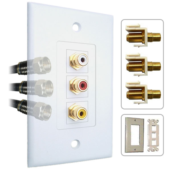 Legend Decora Wall Plate Insert-Mounted Stereo plus Video - Click Image to Close