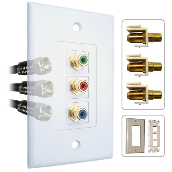 Legend Decora Wall Plate Insert-Mounted Component Video - Click Image to Close