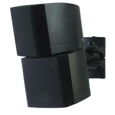 B-Tech BT332 Universal Speaker Wall Mounts pair BLACK - Click Image to Close