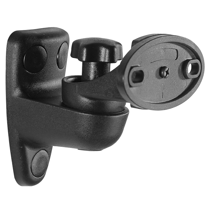 Everik EM-102B Universal Speaker Ball-Joint Wall Mounts (Pair) BLACK