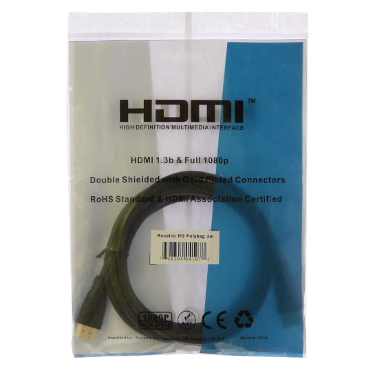 Rocelco HDMI 1.3b & Full 1080p Double-Shielded Gold-Plated Cable - Click Image to Close