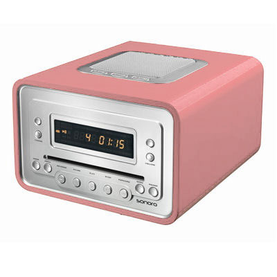 Cubo FM CD Radio by Sonoro Audio in Pink