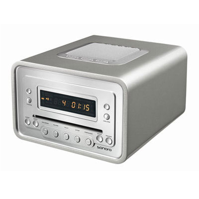 Cubo FM CD Radio by Sonoro Audio in Silver