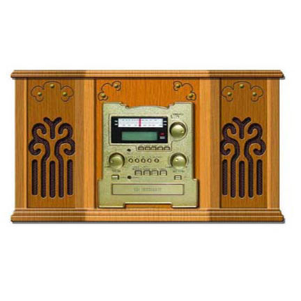 Technosonic Nostalgic Record Player with CD Recorder OAK
