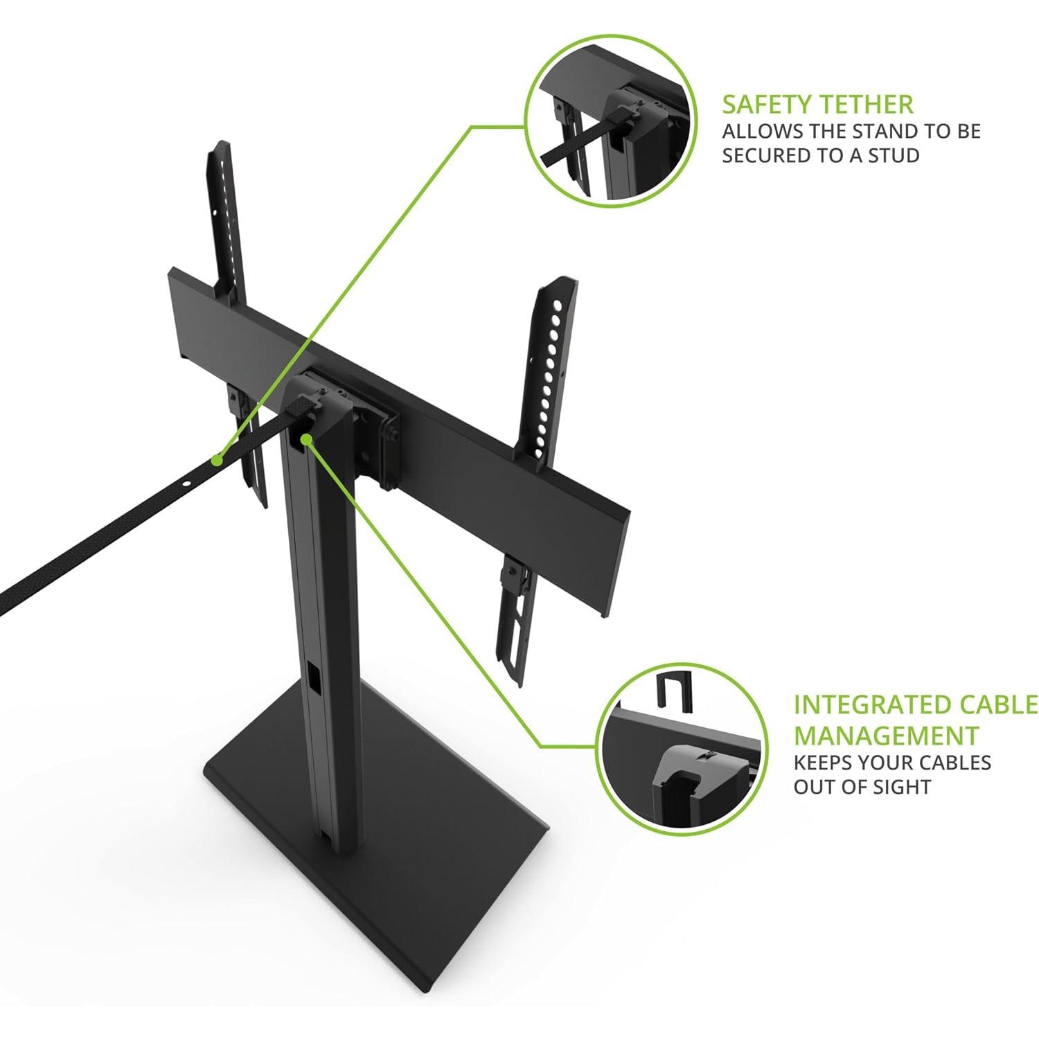 Kanto TTS140 Height Adjustable and Swiveling Tabletop TV Stand