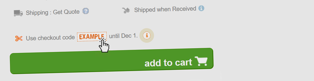 Auto apply coupon example