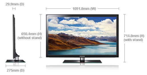 Samsung 46-Inch TV size guide