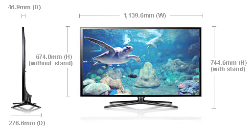 Samsung 50-Inch TV size guide