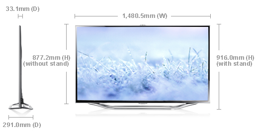 Samsung 65-Inch TV size guide