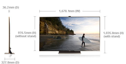 Samsung 75-Inch TV size guide