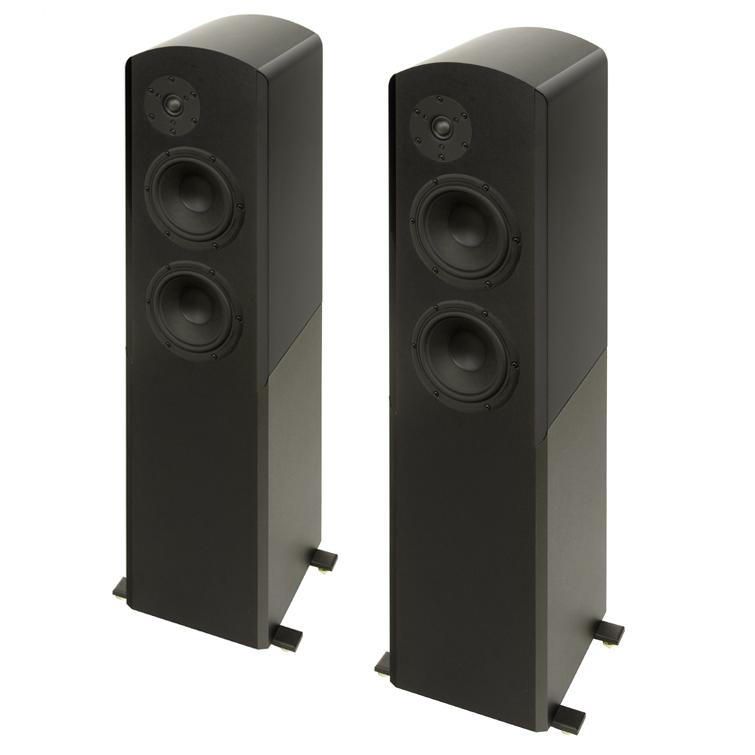 SVS MTS-01 2.5 Way Tower Speaker Twin 6.5 Inch Woofers ScanSpeak AirCirc Tweeter (Pair) PIANO GLOSS BLACK