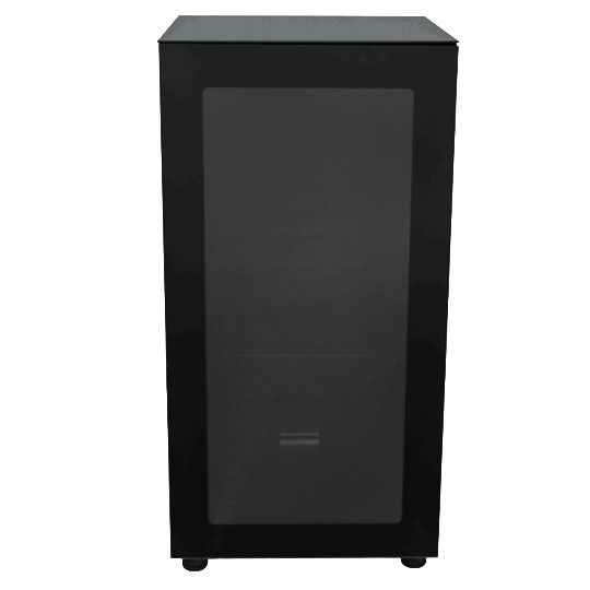 Sonora S57 Series S57A4N 41-Inch Wood and Glass Audio Stand GLOSS BLACK