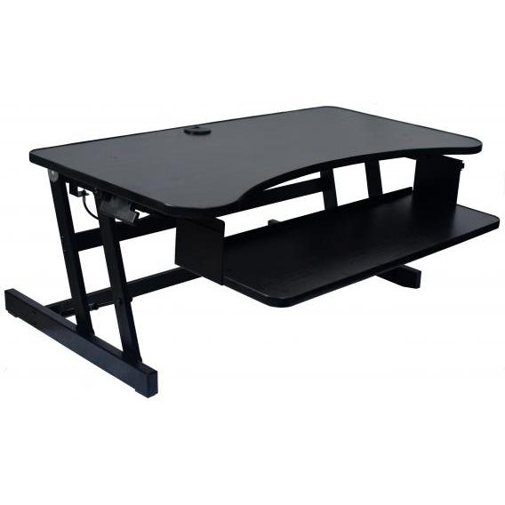 Rocelco DADR 37-Inch Deluxe Adjustable Desk Riser BLACK - Click Image to Close