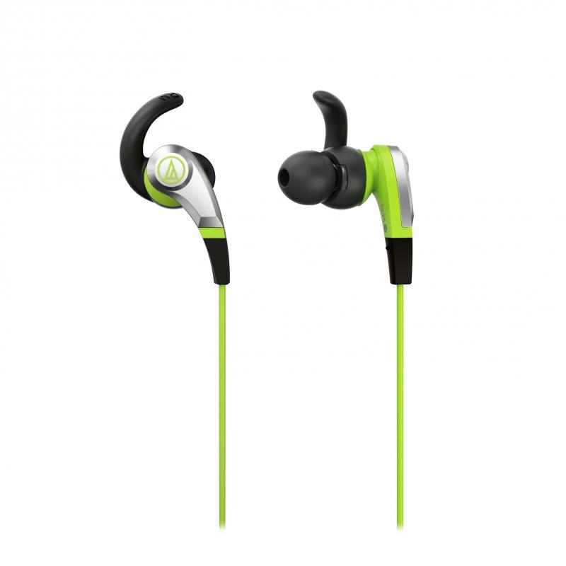 Audio-Technica ATHCKX5ISBL Sonic Fuel Smartphone Earbuds with In-line Microphone GREEN
